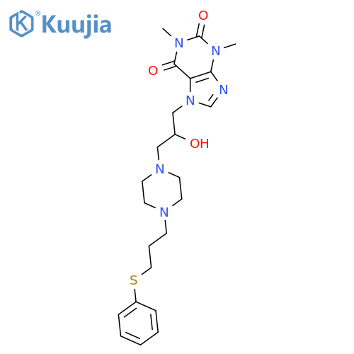 1H-Purine-2,6-dione,3,7-dihydro-7-[2-hydroxy-3-[4-[3-(phenylthio)propyl]-1-piperazinyl]propyl]-1,3-dimethyl- structure