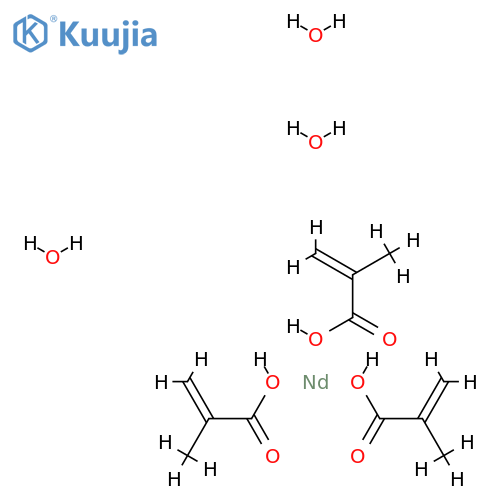 Neodymium methacrylate, trihydrated structure