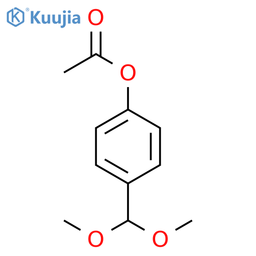 Phenol, 4-(dimethoxymethyl)-, acetate structure