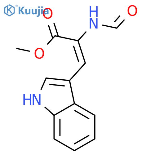 methyl (2Z)-2-(formylamino)-3-(1H-indol-3-yl)prop-2-enoate structure