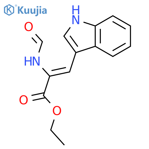 2-PROPENOIC ACID, 2-(FORMYLAMINO)-3-(1H-INDOL-3-YL)-, ETHYL ESTER, (Z)- structure
