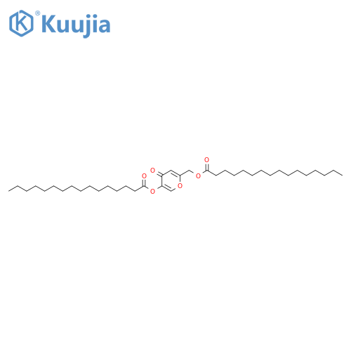 (4-Oxo-5-(palmitoyloxy)-4H-pyran-2-yl)methyl palmitate structure