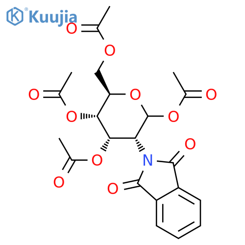 2-Deoxy-2-N-phthalimido-1,3,4,6-tetra-O-acetyl-D-glucopyranose structure