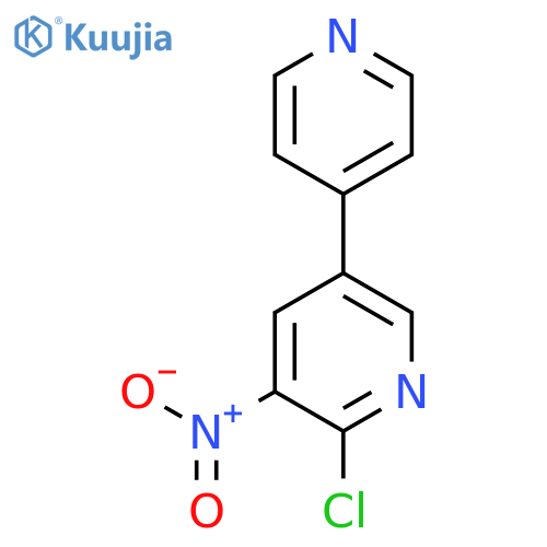 3,4'-Bipyridine, 6-chloro-5-nitro- structure