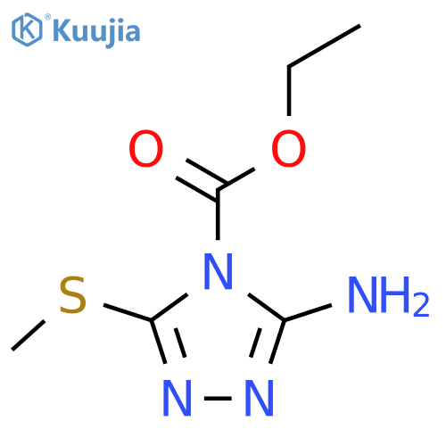Ethyl 3-amino-5-(methylthio)-4H-1,2,4-triazole-4-carboxylate structure
