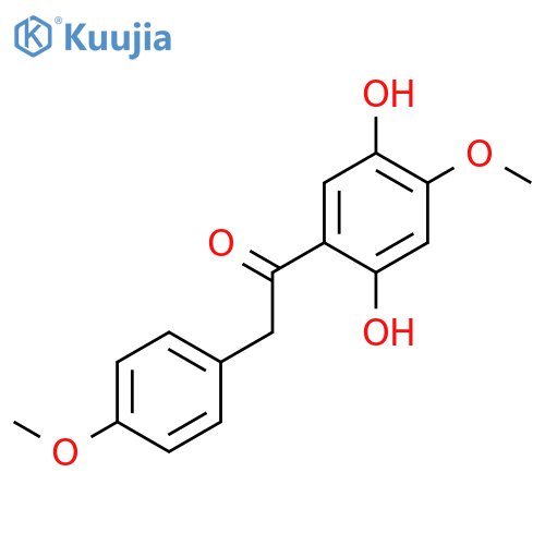 Ethanone, 1-(2,5-dihydroxy-4-methoxyphenyl)-2-(4-methoxyphenyl)- structure