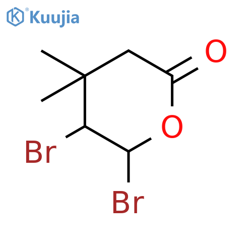 2H-Pyran-2-one, 5,6-dibromotetrahydro-4,4-dimethyl- structure