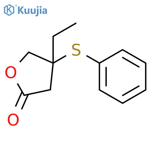 2(3H)-Furanone, 4-ethyldihydro-4-(phenylthio)- structure