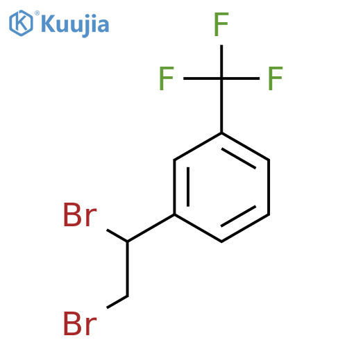 Benzene, 1-(1,2-dibromoethyl)-3-(trifluoromethyl)- structure
