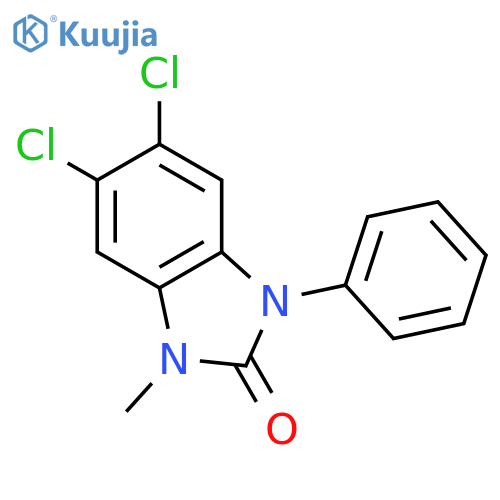 5,6-dichloro-1-methyl-3-phenyl-1,3-dihydro-2H-benzimidazol-2-one structure