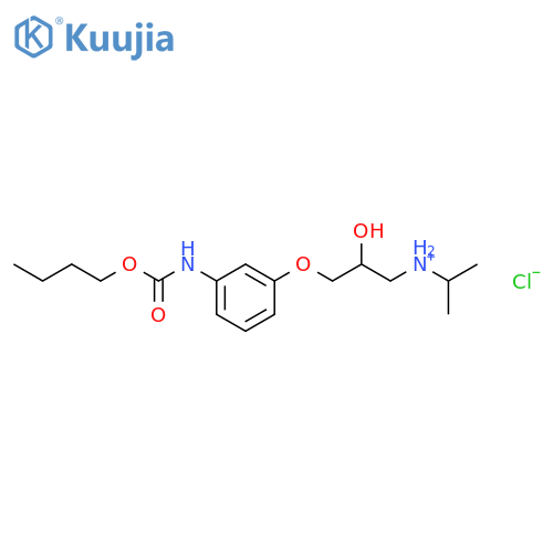 3-{3-[(butoxycarbonyl)amino]phenoxy}-2-hydroxy-N-(propan-2-yl)propan-1-aminium chloride structure