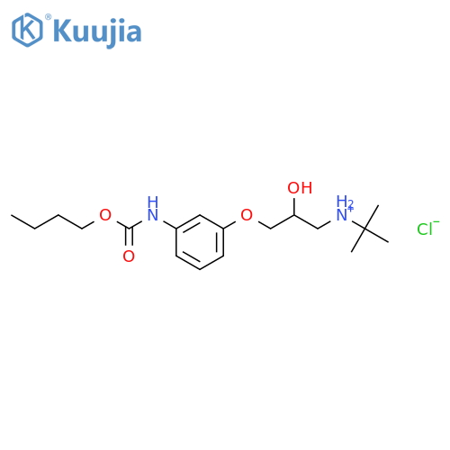 Carbamic acid,[3-[3-[(1,1-dimethylethyl)amino]-2-hydroxypropoxy]phenyl]-, butyl ester,monohydrochloride (9CI) structure