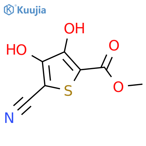 methyl 5-cyano-3,4-dihydroxythiophene-2-carboxylate structure