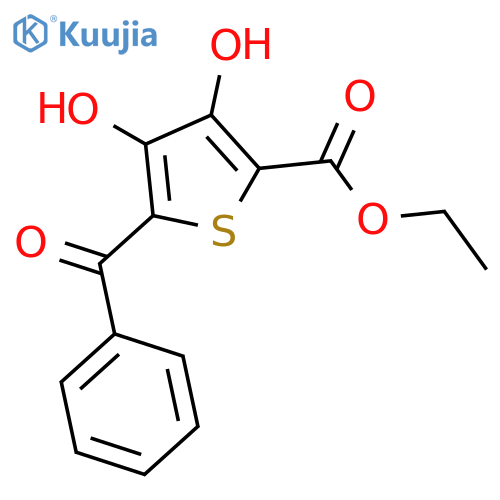 2-THIOPHENECARBOXYLIC ACID, 5-BENZOYL-3,4-DIHYDROXY-, ETHYL ESTER structure
