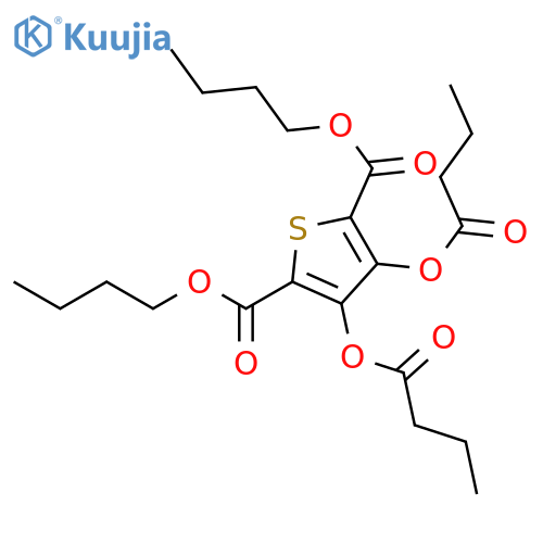 2,5-THIOPHENEDICARBOXYLIC ACID, 3,4-BIS(1-OXOBUTOXY)-, DIBUTYL ESTER structure