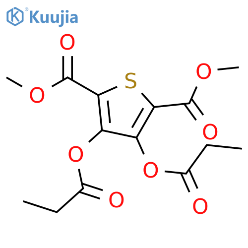 2,5-THIOPHENEDICARBOXYLIC ACID, 3,4-BIS(1-OXOPROPOXY)-, DIMETHYL ESTER structure