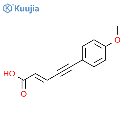 2-Penten-4-ynoic acid, 5-(4-methoxyphenyl)-, (2E)- structure