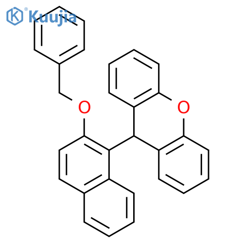 9H-Xanthene, 9-[2-(phenylmethoxy)-1-naphthalenyl]- structure