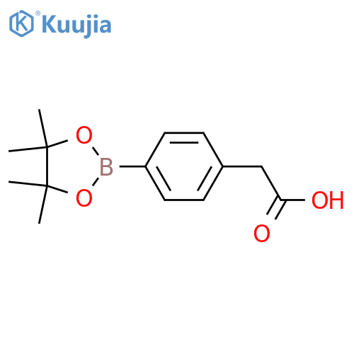 2-[4-(4,4,5,5-tetramethyl-1,3,2-dioxaborolan-2-yl)phenyl]acetic acid structure