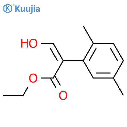 Benzeneacetic acid, a-(hydroxymethylene)-2,5-dimethyl-,ethyl ester, (aE)- structure