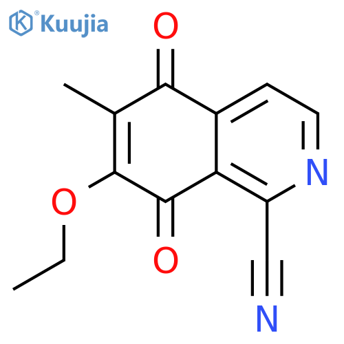 1-ISOQUINOLINECARBONITRILE, 7-ETHOXY-5,8-DIHYDRO-6-METHYL-5,8-DIOXO- structure