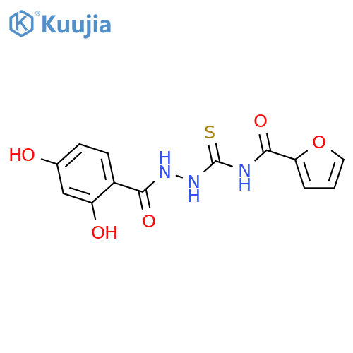 <br>Furan-2-carboxylic acid [N'-(2,4-dihydroxy-benzoyl)-hydrazinocarbothioyl]-a mide structure