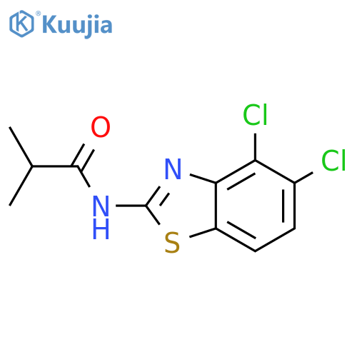 N-(4,5-dichloro-1,3-benzothiazol-2-yl)-2-methylpropanamide structure