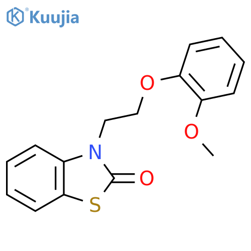 3-2-(2-methoxyphenoxy)ethyl-2,3-dihydro-1,3-benzothiazol-2-one structure