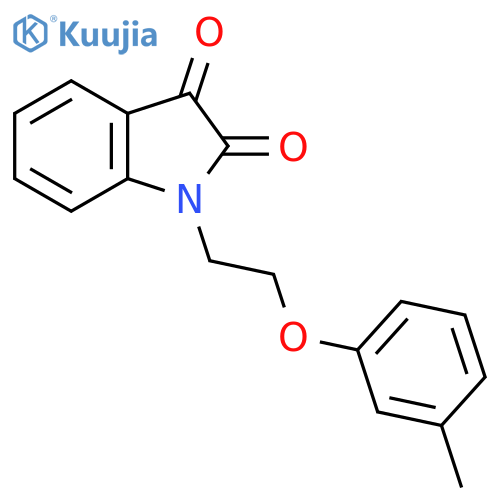 1-2-(3-methylphenoxy)ethyl-2,3-dihydro-1H-indole-2,3-dione structure