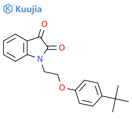 1-2-(4-tert-butylphenoxy)ethyl-2,3-dihydro-1H-indole-2,3-dione structure