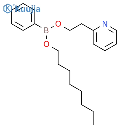 Boronic acid, phenyl-, octyl 2-(2-pyridinyl)ethyl ester structure