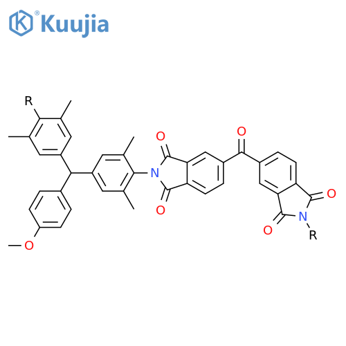 POLY[(1,3-DIHYDRO-1,3-DIOXO-2H-ISOINDOLE-2,5-DIYL)CARBONYL(1,3-DIHYDRO-1,3-DIOXO-2H-ISOINDOLE-5,2-DIYL)(2,6-DIMETHYL-1,4-PHENYLENE)[(4-METHOXYPHENYL)METHYLENE](3,5-DIMETHYL-1,4-PHENYLENE)] structure