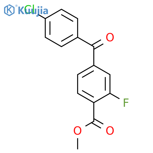 BENZOIC ACID, 4-(4-CHLOROBENZOYL)-2-FLUORO-, METHYL ESTER structure
