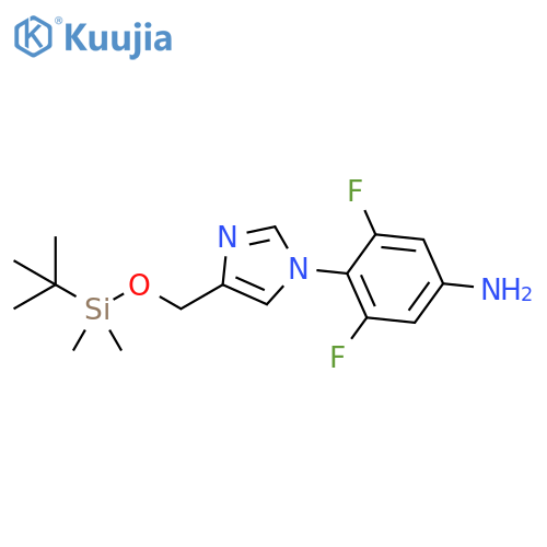 Benzenamine,4-[4-[[[(1,1-dimethylethyl)dimethylsilyl]oxy]methyl]-1H-imidazol-1-yl]-3,5-difluoro- structure