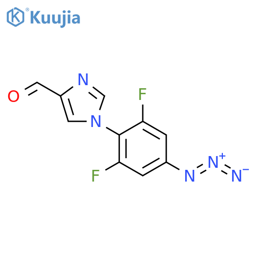 1H-Imidazole-4-carboxaldehyde, 1-(4-azido-2,6-difluorophenyl)- structure
