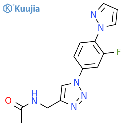 Acetamide,N-[[1-[3-fluoro-4-(1H-pyrazol-1-yl)phenyl]-1H-1,2,3-triazol-4-yl]methyl]- structure