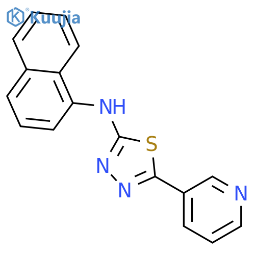 1,3,4-Thiadiazol-2-amine, N-1-naphthalenyl-5-(3-pyridinyl)- structure