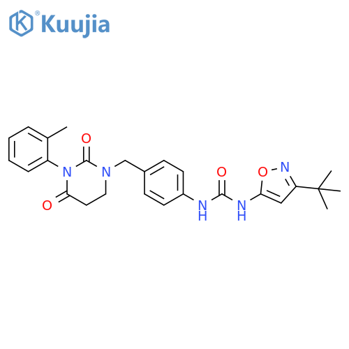 Urea,N-[3-(1,1-dimethylethyl)-5-isoxazolyl]-N'-[4-[[tetrahydro-3-(2-methylphenyl)-2,4-dioxo-1(2H)-pyrimidinyl]methyl]phenyl]- structure