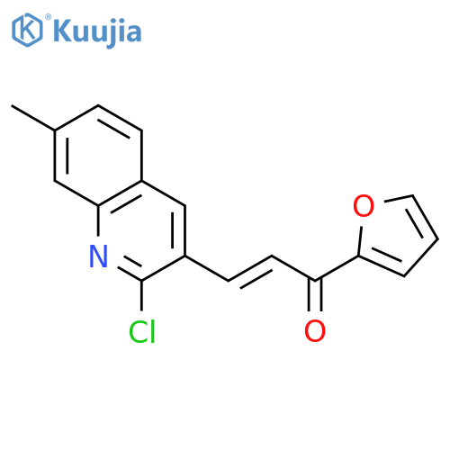 2-Propen-1-one, 3-(2-chloro-7-methyl-3-quinolinyl)-1-(2-furanyl)- structure