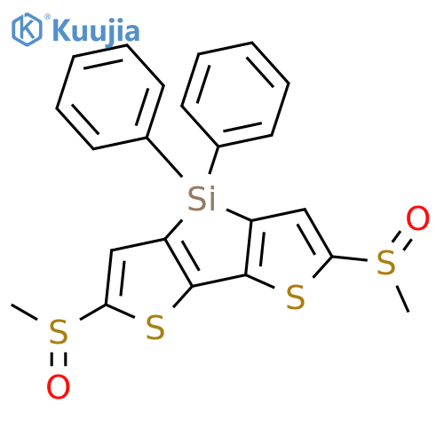 4H-SILOLO[3,2-B:4,5-B']DITHIOPHENE, 2,6-BIS(METHYLSULFINYL)-4,4-DIPHENYL- structure
