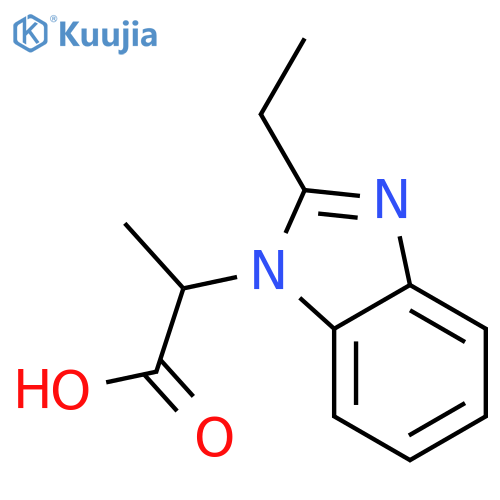 2-(2-ethyl-1H-1,3-benzodiazol-1-yl)propanoic acid structure