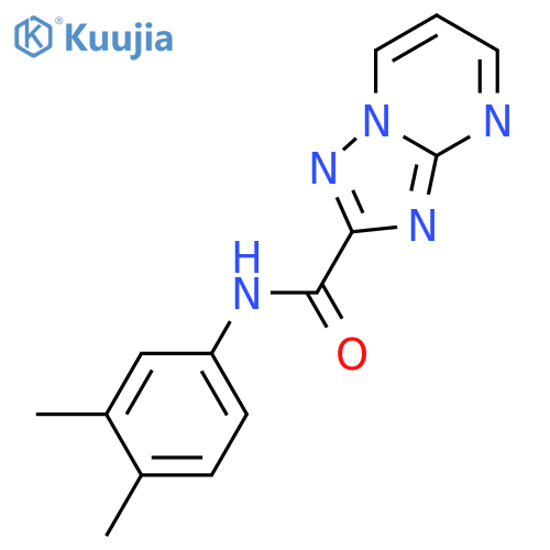N-(3,4-dimethylphenyl)[1,2,4]triazolo[1,5-a]pyrimidine-2-carboxamide structure