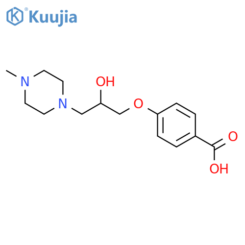 4-[2-Hydroxy-3-(4-methyl-piperazin-1-yl)-propoxy]-benzoic acid structure