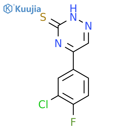 1,2,4-Triazine-3(2H)-thione, 5-(3-chloro-4-fluorophenyl)- structure