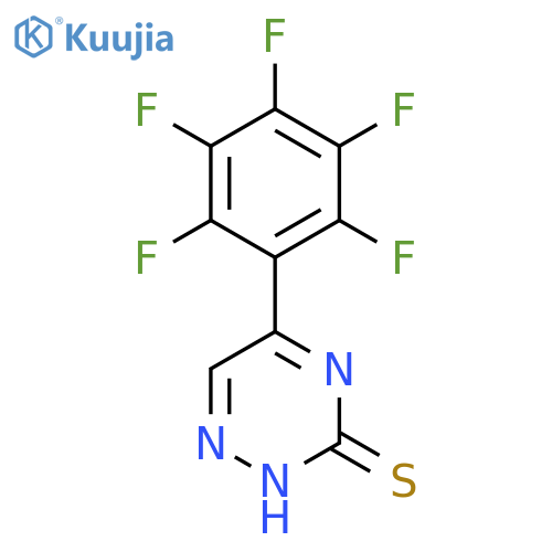 1,2,4-Triazine-3(2H)-thione, 5-(pentafluorophenyl)- structure