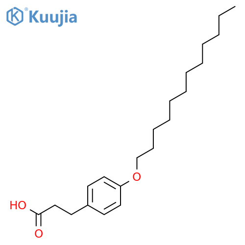 Benzenepropanoic acid, 4-(dodecyloxy)- structure
