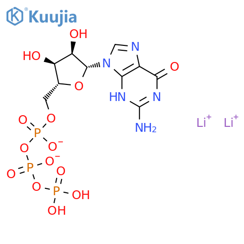Guanosine5'-(tetrahydrogen triphosphate), dilithium salt (9CI) structure
