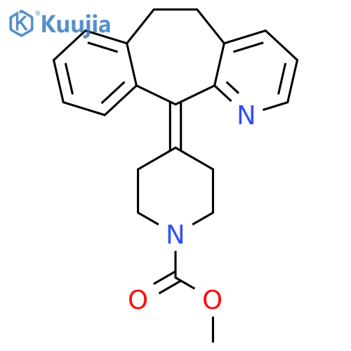 1-Piperidinecarboxylic acid, 4-(5,6-dihydro-11H-benzo[5,6]cyclohepta[1,2-b]pyridin-11-ylidene)-, methyl ester structure