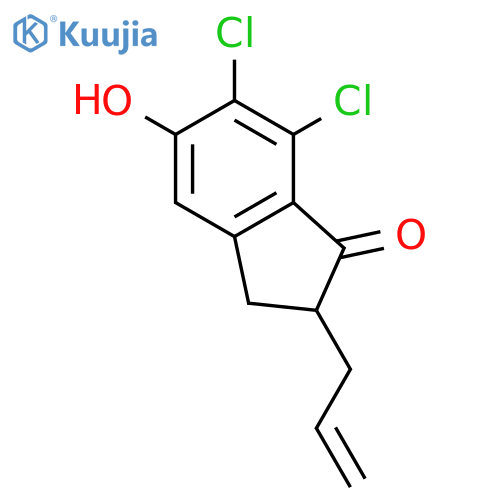 1H-INDEN-1-ONE, 6,7-DICHLORO-2,3-DIHYDRO-5-HYDROXY-2-(2-PROPENYL)- structure