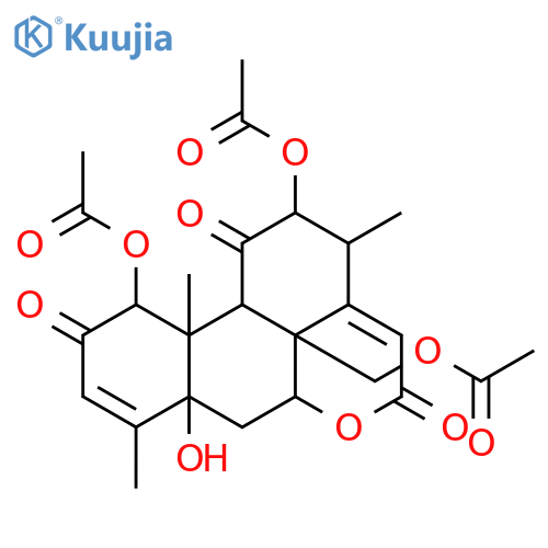 Picrasa-3,14-diene-2,11,16-trione,1,12,20-tris(acetyloxy)-5-hydroxy-, (1b,12a)- (9CI) structure